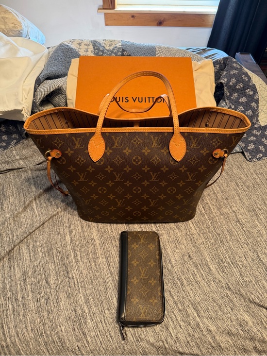 Louis Vuitton Handbags - Louis Vuitton Neverfull MM and Vertical Zippy Wallet Monogram
